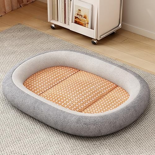 YongXinMY Kühlendes Haustierbett aus Eisrattan, für den Sommer, atmungsaktiv, gewebte Katzen- und Hundematte mit PP-Baumwollrand, rutschfest, bequem, langlebig, Kühlkissen für kleine Haustiere YongXinMY Kühlendes Haustierbett aus Eisrattan, für den Sommer, atmungsaktiv, gewebte Katzen- und Hundematte mit PP-Baumwollrand, rutschfest, bequem, langlebig, Kühlkissen für kleine Haustiere von YongXinMY