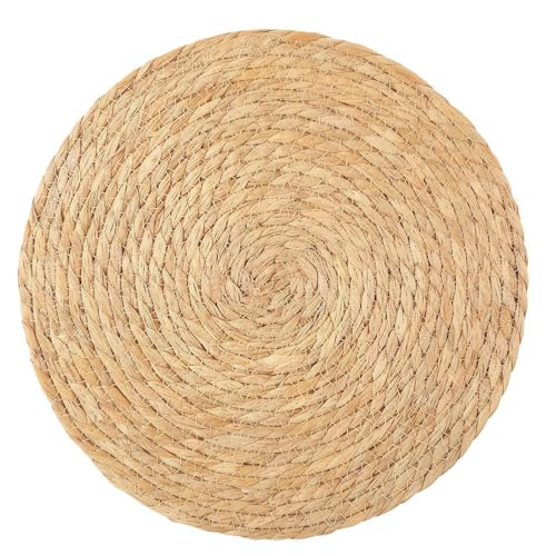 YongXinMY Natürliche gewebte Katzenmatte, rund, Boho-Stil, Rattan, Kätzchen-Pad, langlebig, kratzfest, Haustierbett, Kühlmatte zum Schlafen, Kauen und Spielen, für drinnen und draußen, Bodensofa YongXinMY Natürliche gewebte Katzenmatte, rund, Boho-Stil, Rattan, Kätzchen-Pad, langlebig, kratzfest, Haustierbett, Kühlmatte zum Schlafen, Kauen und Spielen, für drinnen und draußen, Bodensofa von YongXinMY
