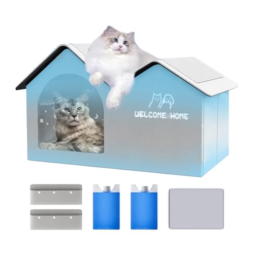 Kühlhaus für Katzen im Freien, Aluminiumfolie, isoliertes Katzenkühlhaus, reißfest, Schattenzelt, Höhle, geräumiger Unterschlupf für Wohnung, Terrasse, , Auto, Hinterhof, Balkon, Reisen Kühlhaus für Katzen im Freien, Aluminiumfolie, isoliertes Katzenkühlhaus, reißfest, Schattenzelt, Höhle, geräumiger Unterschlupf für Wohnung, Terrasse, , Auto, Hinterhof, Balkon, Reisen von Yongany