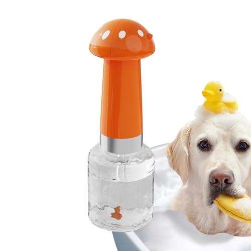 Shampoo-Spender für Hunde, Welpen, Kätzchen, Dusch-Schaumseifenspender, elektrisch, reichhaltiger, Pilzform, Reinigungswerkzeug für Kurze, langhaarige Katzen von Yongany