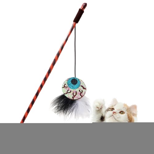 Yongany Katzenstab, Interaktiver Halloween Kätzchenstab, Ergonomischer Katzen-Teaser mit Kürbisgeist zur Langeweilereduzierung, Jagdsimulation, Training, Übung Yongany Katzenstab, Interaktiver Halloween Kätzchenstab, Ergonomischer Katzen-Teaser mit Kürbisgeist zur Langeweilereduzierung, Jagdsimulation, Training, Übung von Yongany