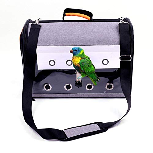 Yongirl Vogel-Transporttasche für Vögel, leicht, PVC, transparent, atmungsaktiv, mit Holzstab von Yongirl