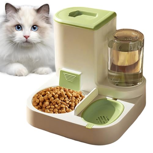 Yongmcxhhj 2-in-1-Futter- und Tränke für Haustiere,Automatischer Hundefutterspender, Katzenwasserspender-Set | Katzenfutterstation, Hundefutterstation, Schwerkraft-Futterstation für Haustiere, von Yongmcxhhj