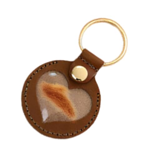 Yongmcxhhj 5 Stücke Schlüsselanhänger Für Tierhaare PU 8.5x5 cm Katzenfell Schlüsselanhänger Anhänger Gedenken Herzform Schlüsselbund Sammeln Von Katzen Und Hundehaaren Für Rucksack Geldbörse von Yongmcxhhj
