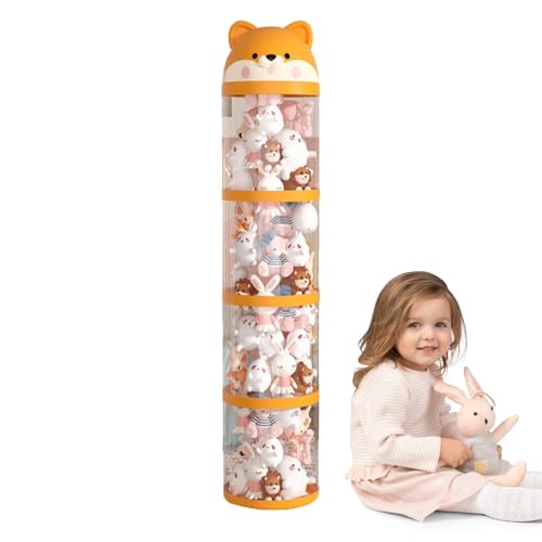 Yongmcxhhj Stofftier-Aufbewahrungsbehälter Mit Rollen – Durchsichtige Mehrzweck-Box Für Puppen, Plüschtiere Organisiert Kinderzimmer, Wohnzimmer Oder Gästezimmer, Stapelbar Und Platzsparend von Yongmcxhhj