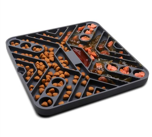 Yonphy Antischlingnapf Hunde Hundenapf Slow Feeder Katze rutschfest, 21x 21 cm Langsame Fressnapf Futternapf mit Saugnapf für Kleine Mittelgroße Hunde, Interaktives Puzzle Gesunde Essschale (Schwarz) Yonphy Antischlingnapf Hunde Hundenapf Slow Feeder Katze rutschfest, 21x 21 cm Langsame Fressnapf Futternapf mit Saugnapf für Kleine Mittelgroße Hunde, Interaktives Puzzle Gesunde Essschale (Schwarz) von Yonphy