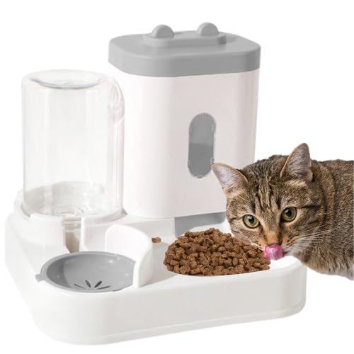 Automatischer Futterspender Katze, Automatischer Hundefutterspender, 2.3L Futterautomat Katze Und 1L Wasserspender Hund, Futterautomat Katze 2 Näpfe Futter Und Wasserspender Für Haustiere Automatischer Futterspender Katze, Automatischer Hundefutterspender, 2.3L Futterautomat Katze Und 1L Wasserspender Hund, Futterautomat Katze 2 Näpfe Futter Und Wasserspender Für Haustiere von Yonuaret