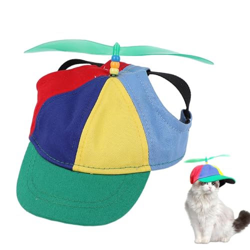 Propeller Mütze, Bunte Propellermütze Lustige Propellerkappe, Hubschraubermütze Propeller Cap Hubschrauber Kappe Mit Ohrlöchern Für Kleine Hunde,Katzen,S/M/L Propeller Mütze, Bunte Propellermütze Lustige Propellerkappe, Hubschraubermütze Propeller Cap Hubschrauber Kappe Mit Ohrlöchern Für Kleine Hunde,Katzen,S/M/L von Yonuaret