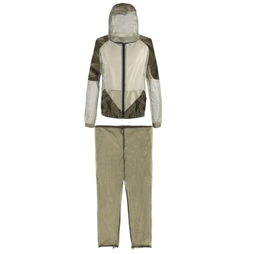 Yonuaret Fliegenbekleidung - Netzanzug Jacke Hose Outdoor Schutz - Atmungsaktive Tragbare Abdeckung Für Garten Angeln Rucksackreisen Camping Wandern Reisekleidung von Yonuaret
