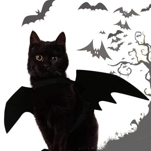 Yonuaret Haustier Fledermausflügel | Katzenkostüm Fledermausflügel Für Halloween | Filz Streichaccessoires Tierkleidung Verkleidung Cosplay Kätzchen Welpe Fest Feiertag Halloween Dekoration von Yonuaret