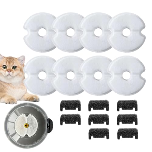 Yonuaret Katzenbrunnenfilter,Ersatzfilter Für Haustier Trinkbrunnen - Filtersystem Ersatzteile mit einstellbarem Design für das Trinken im Haus, die Bewässerung draußen und für Kätzchen drinnen von Yonuaret