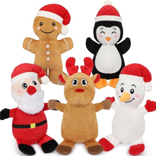 Yoochee Hundespielzeug mit Quietschelement, Plüschspielzeug für Hunde, Welpen, langlebiges Kauspielzeug für kleine, mittelgroße und große Hunde, interaktives Weihnachts-Rentier, Pinguin, Schneemann Yoochee Hundespielzeug mit Quietschelement, Plüschspielzeug für Hunde, Welpen, langlebiges Kauspielzeug für kleine, mittelgroße und große Hunde, interaktives Weihnachts-Rentier, Pinguin, Schneemann von Yoochee