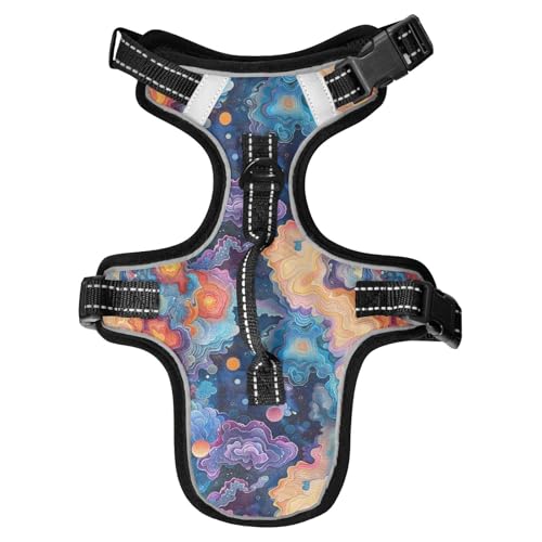 Chaleco para perro Hundegeschirr, abstraktes Wolkenmuster, bunt, reflektierend, Größe L, für Dackel, Spaziergänge, dehnbar, Größe M Chaleco para perro Hundegeschirr, abstraktes Wolkenmuster, bunt, reflektierend, Größe L, für Dackel, Spaziergänge, dehnbar, Größe M von Yoogain