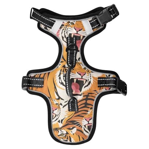 Chaleco para perro Hundeweste mit buntem Cartoon-Tiger, reflektierend, für französische Bulldogge, Wandern, dehnbare Hundeweste zum Spazierengehen, Größe M Chaleco para perro Hundeweste mit buntem Cartoon-Tiger, reflektierend, für französische Bulldogge, Wandern, dehnbare Hundeweste zum Spazierengehen, Größe M von Yoogain