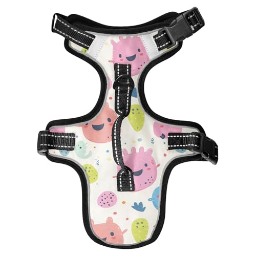 Chalecos Para Perros Hundegeschirr, niedliches Cartoon-Monster, reflektierend, für Katzen, Wanderzubehör, Größe M Chalecos Para Perros Hundegeschirr, niedliches Cartoon-Monster, reflektierend, für Katzen, Wanderzubehör, Größe M von Yoogain