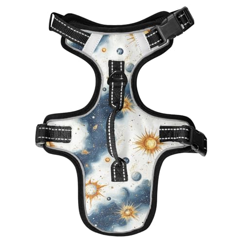 Chalecos para Perros Hundegeschirr, reflektierend, für Hunde, Arbeitszubehör, Katzengeschirr, Größe M, Blau / Gold Chalecos para Perros Hundegeschirr, reflektierend, für Hunde, Arbeitszubehör, Katzengeschirr, Größe M, Blau / Gold von Yoogain