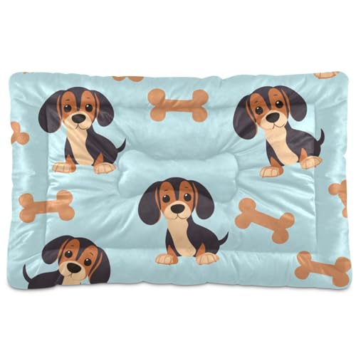 Dackel-Hundeknochen, einfach, waschbar, weich, rutschfest, Haustierhütte für große, mittelgroße und kleine Hunde, 91,4 x 61 cm von Yoogain