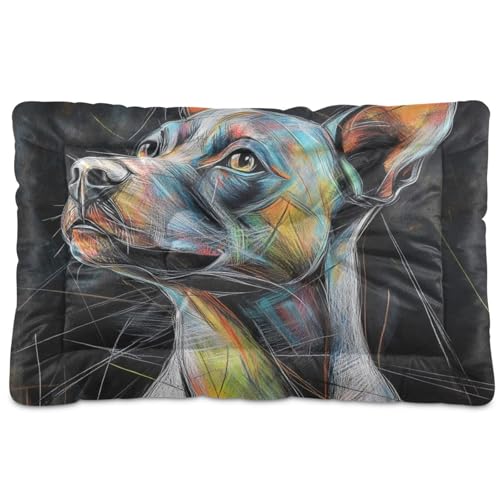 Dog Art waschbare Haustier-Schlafmatte, rutschfest, weich, bequem, für große Jumbo, mittelgroße und kleine Hunde, 91,4 x 61 cm von Yoogain