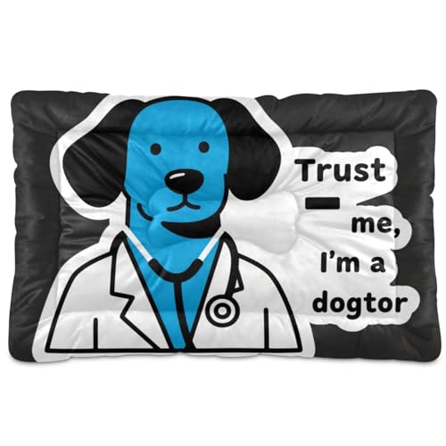 Funny Dogtor waschbare Haustier-Schlafmatte, weich, rutschfest, für mittelgroße und große Hunde, 91,4 x 61 cm von Yoogain