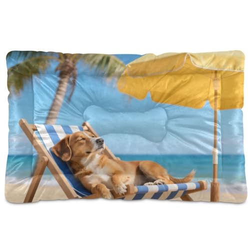 Golden Retriever Hunde-Schlafmatratze, waschbar, weich, rutschfest, für große, mittelgroße und kleine Hunde, 91,4 x 61 cm von Yoogain