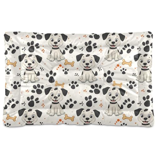 Haustierbett mit niedlichem Cartoon-Motiv, waschbar, weich, bequem, rutschfeste Unterseite, für große, mittelgroße und kleine Hunde, 91,4 x 61 cm von Yoogain