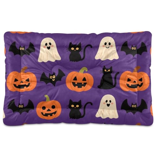 Hunde-Schlafmatratze, waschbar, rutschfest, weich, bequem, für große Jumbo, mittelgroße und kleine Hunde, 91,4 x 61 cm, Orange von Yoogain