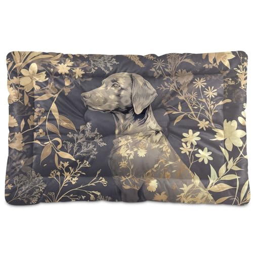 Hunde-Schlafmatratze, waschbar, weich, rutschfest, für mittelgroße und große Hunde, 91,4 x 61 cm, Grau von Yoogain
