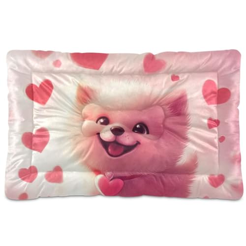 Hunde- und Katzenbett in Herzform, waschbar, rutschfest, weich, bequem, für große, mittelgroße und kleine Hunde, 91,4 x 61 cm von Yoogain