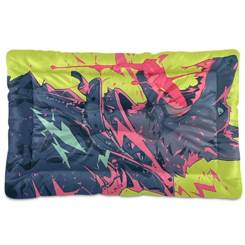Hundebett, Motiv: Deutscher Schäferhund, waschbar, weich, rutschfest, für große, mittelgroße und kleine Hunde, 91,4 x 61 cm von Yoogain