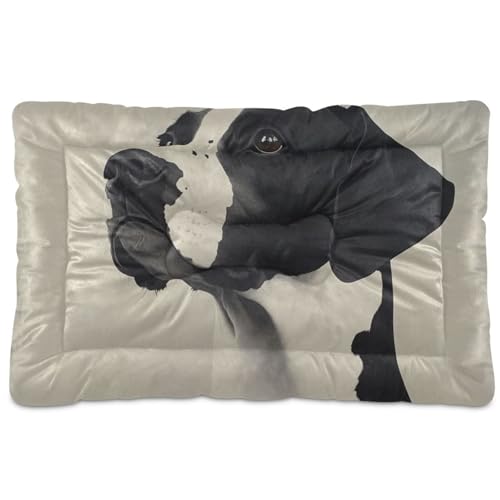 Hundebett, Retro, Vintage, waschbar, weich, rutschfest, für große, mittelgroße und kleine Hunde, 91,4 x 61 cm von Yoogain