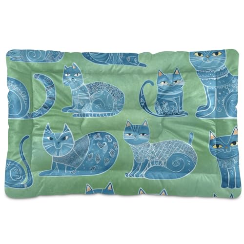 Hundebett, waschbar, weich, bequem, rutschfeste Unterseite, für mittelgroße und große Hunde, 91,4 x 61 cm, Grün von Yoogain