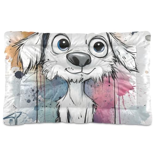 Hundebett, waschbar, weich, bequem, rutschfeste Unterseite, für mittelgroße und große Hunde, 91,4 x 61 cm von Yoogain