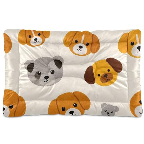 Hundebett, waschbar, weich, rutschfest, für große, mittelgroße und kleine Hunde, 91,4 x 61 cm, Braun und Grau von Yoogain