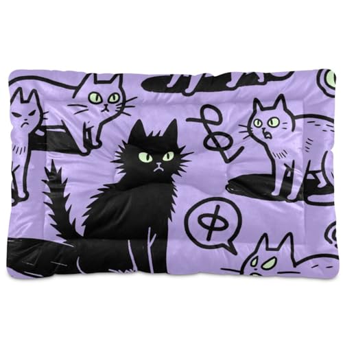 Hundebett, waschbar, weich, rutschfest, für mittelgroße und große Hunde, 91,4 x 61 cm, Violett von Yoogain