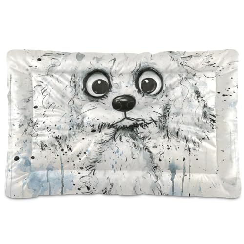 Hundebett-Matte mit Cartoon-Motiv, waschbar, rutschfest, weich, bequem, für große, mittelgroße und kleine Hunde, 91,4 x 61 cm von Yoogain