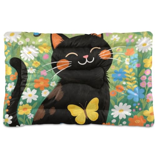 Hundebett-Matte mit Ölgemälde, waschbar, weich, rutschfest, für mittelgroße und große Hunde, 91,4 x 61 cm von Yoogain