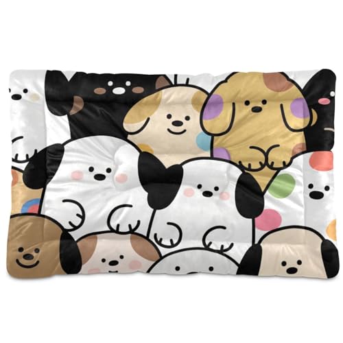 Hundebettunterlage mit niedlichem Cartoon-Motiv, waschbar, rutschfest, weich, bequem, für große, mittelgroße und kleine Hunde, 91,4 x 61 cm von Yoogain