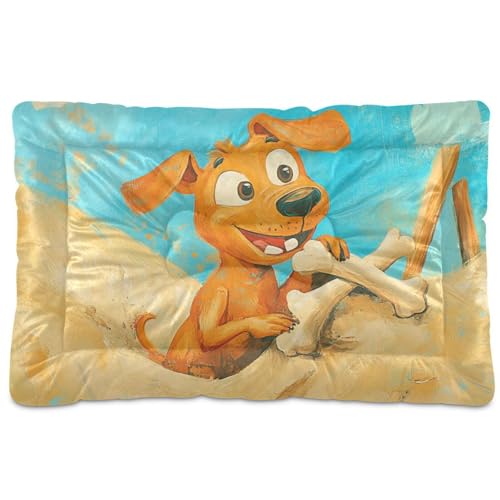 Hundehütte zum Graben nach Knochen, waschbar, weich, rutschfest, für mittelgroße und große Hunde, 91,4 x 61 cm von Yoogain