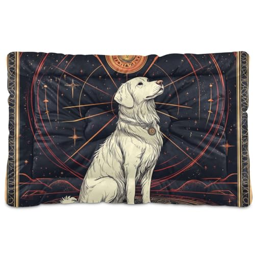 Hundematratze, waschbar, weich, bequem, rutschfeste Unterseite, Haustiermatte für große, mittelgroße und kleine Hunde, 91,4 x 61 cm von Yoogain