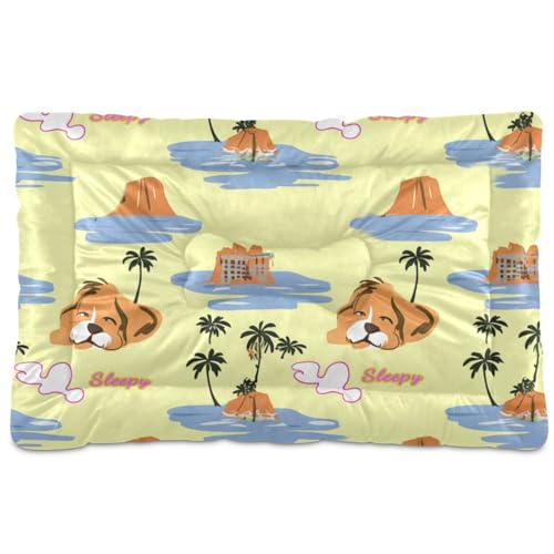 Island Holiday Haustier-Schlafmatte, waschbar, weich, rutschfest, für große, mittelgroße und kleine Hunde, 91,4 x 61 cm von Yoogain