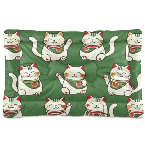 Japanische Glückskatze, waschbar, weich, rutschfest, für große, mittelgroße und kleine Hunde, 91,4 x 61 cm von Yoogain