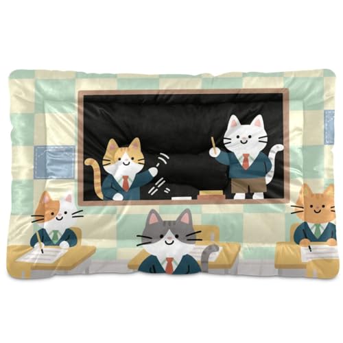 Katzen-Hunde- und Katzenbett, niedlich, waschbar, weich, bequem, rutschfeste Unterseite, für mittelgroße und große Hunde, 91,4 x 61 cm von Yoogain