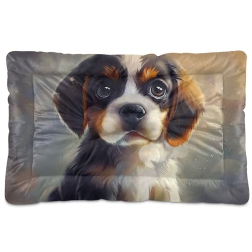 Niedliche Hunde-Schlafmatratze, waschbar, rutschfest, weich, bequem, für große, mittelgroße und kleine Hunde, 91,4 x 61 cm von Yoogain