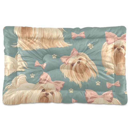 Niedliches rustikales Hunde- und Katzenbett im Retro-Stil, waschbar, rutschfest, weich, bequem, für große, mittelgroße und kleine Hunde, 91,4 x 61 cm von Yoogain