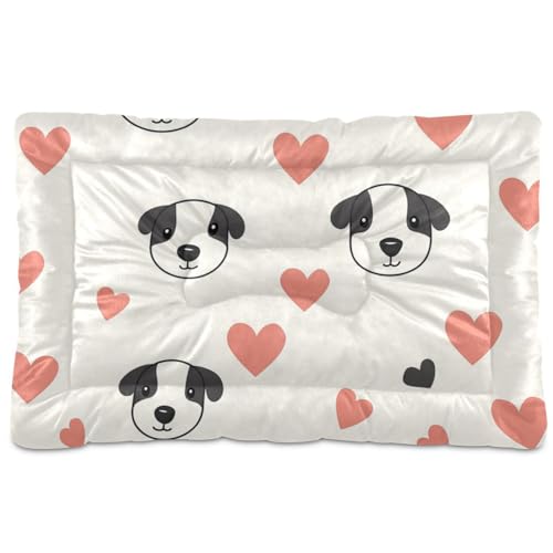 Waschbares Hunde- und Katzenbett mit Cartoon-Motiv, weich, rutschfest, für große, mittelgroße und kleine Hunde, 91,4 x 61 cm von Yoogain