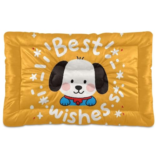 Wishes Caton Haustier-Schlafmatte, waschbar, weich, rutschfest, für mittelgroße und große Hunde, 91,4 x 61 cm, Weiß von Yoogain