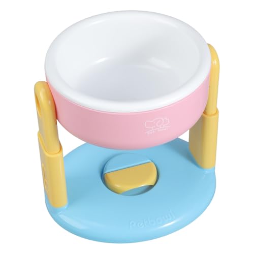 Yooghuge Erhöhte Haustier Fütterungsstation Mit Höhenoption Für Komfortable Hundefutterschale Helle Farbfarbe Habe Cats Feeder von Yooghuge