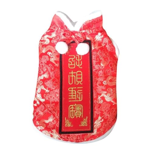 Yooghuge Anzug Für Haustiere Chinesischer Hundemantel Traditionelle Rote Hundekleidung Für Große Hunde Chinesische Hundekleidung Haustierkostüm Hundemäntel Für Kleine Hunde von Yooghuge