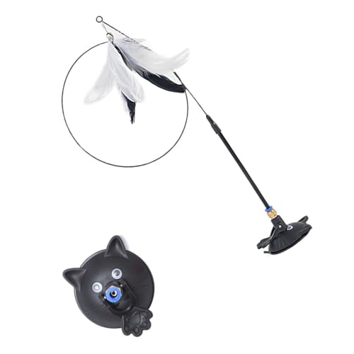 Yooghuge Interaktiver Haustierspielzeug Elastischer Stahldraht Starker Saugbasis Für Springen Und Mentale Stimulation Haustier Teaserspielzeug Mit Saugbasis von Yooghuge