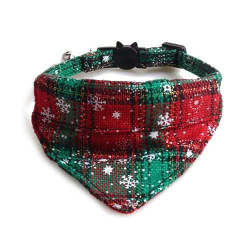 Yooghuge Katzenhalsbänder, Welpen-Weihnachtshalsband Schneeflocke für kleine, mittelgroße Mädchen, Hunde, Katze, Hund, kariert, Halsband, Halskette, Weihnachtskostüme für Katzen, Welpen, kleine, Yooghuge Katzenhalsbänder, Welpen-Weihnachtshalsband Schneeflocke für kleine, mittelgroße Mädchen, Hunde, Katze, Hund, kariert, Halsband, Halskette, Weihnachtskostüme für Katzen, Welpen, kleine, von Yooghuge